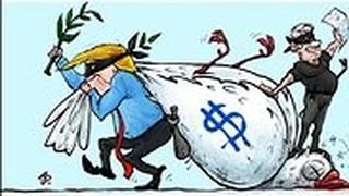 קריקטורה של נתניהו וטראמפ מהעולם הערבי