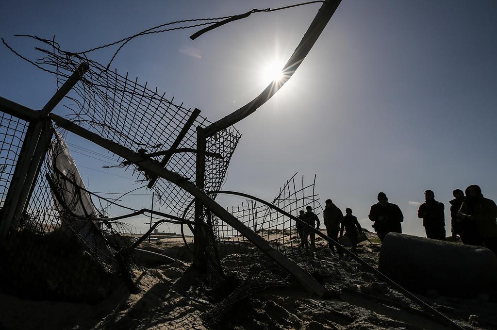 Aftermath of Israeli strike on Gaza over the weekend