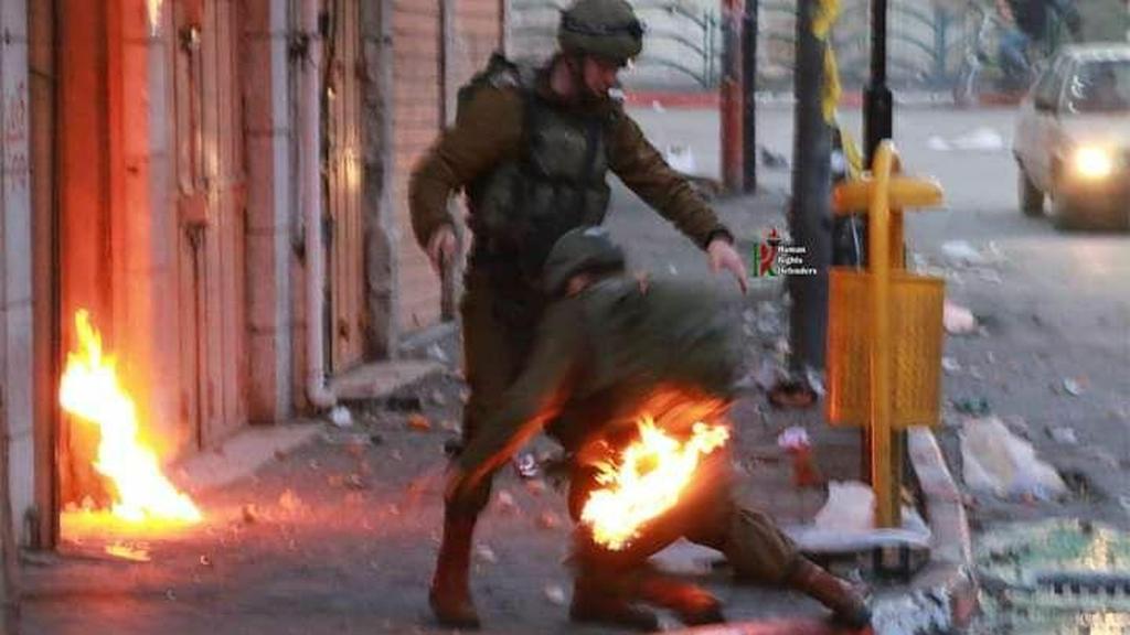 עימותים בין שוטרי מג"ב לפלסטינים באזור חברון