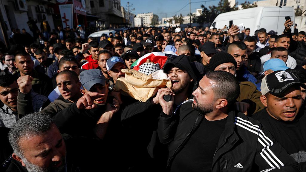 הלוויה של  מוחמד אבו גניה פלסטיני בג'נין
