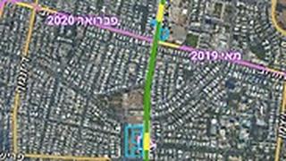 המפה האתר העירוני: עבודות בארלוזורוב שהחלו, וממערב לאבן גבירול יתחילו בפברואר 2020
