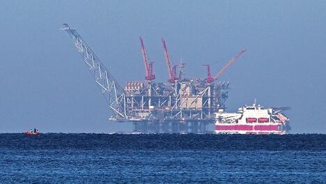 Leviathan gas rig off the coast of Israel