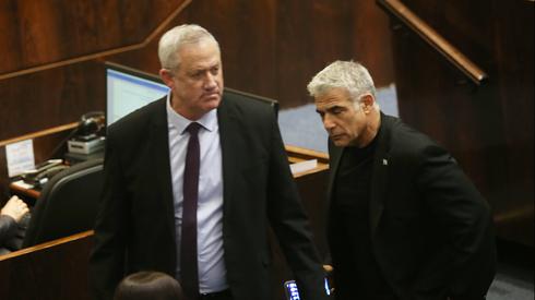 Yair Lapid and Benny Gantz in the Knesset Yair Lapid and Benny Gantz in the Knesset