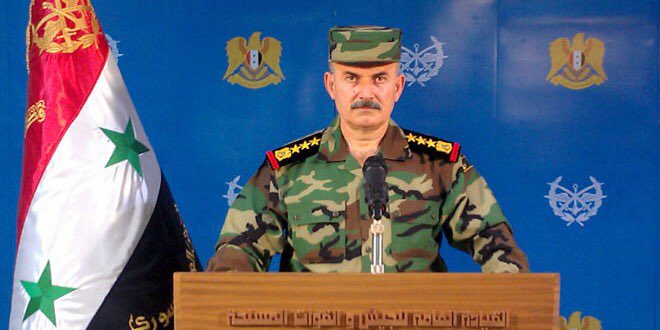 Gen. Ali Mayhoub, spokesman for the Syrian Armed Forces 