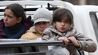סוריה פליטים בורחים מאזור אידליב ו חאלב חלב