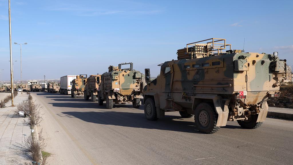 שיירה צבא טורקיה באזור  אידליב סוריה