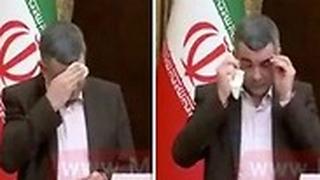 סגן שר הבריאות ב איראן נדבק בנגיף ה קורונה יום לפמני נראה מזיע ו משתעל