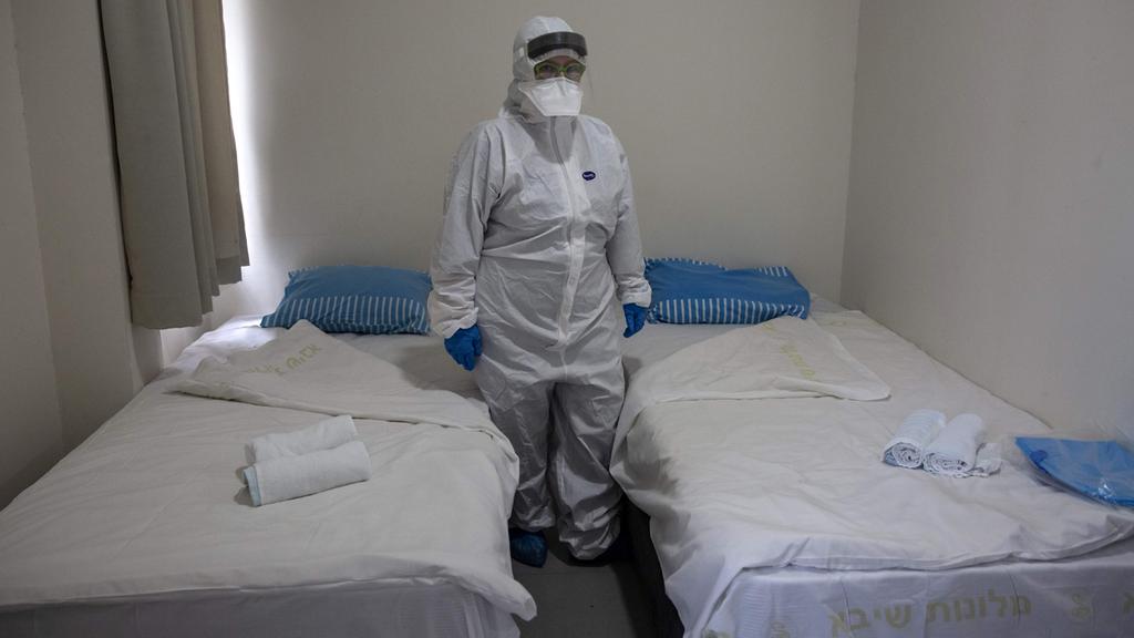 Quarantine area at Sheba Medical Center near Tel Aviv