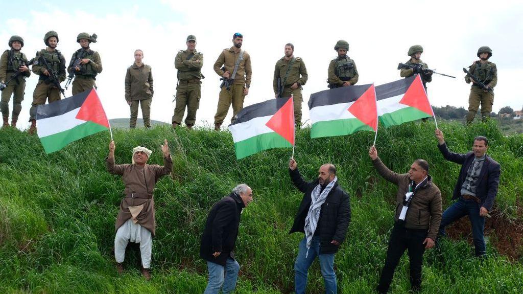 הפגנת פלסטינים מושב בקעות בקעת הירדן 