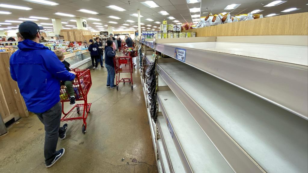 סופרמרקט בקליפורניה בעקבות נגיף הקורונה