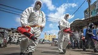 חיטוי נגד קורונה בעזה