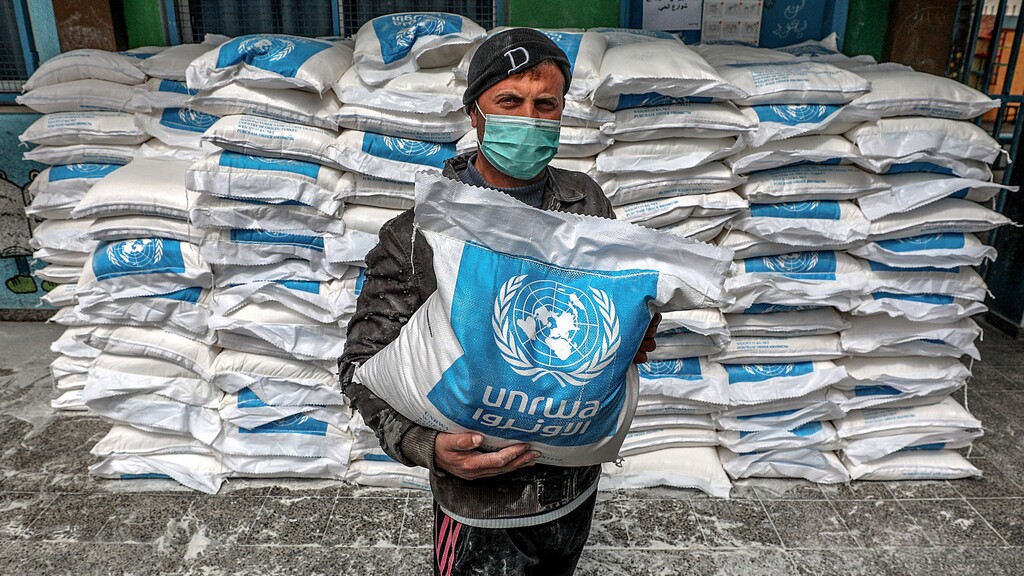 UNRWA food aid in Gaza