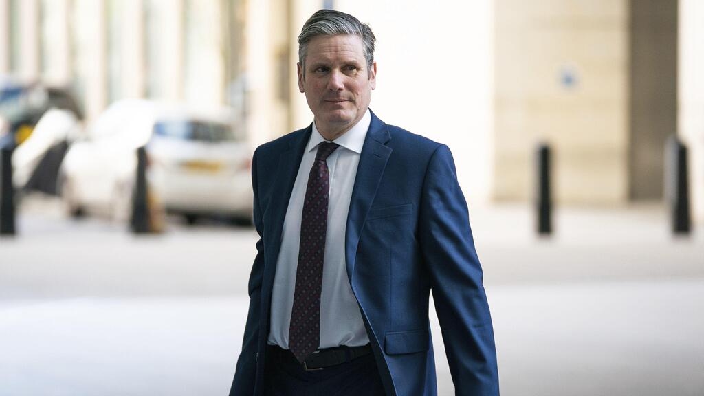 New British Labor leader Sir Keir Starmer arrives at BBC Broadcasting House in London, April 5, 2020 