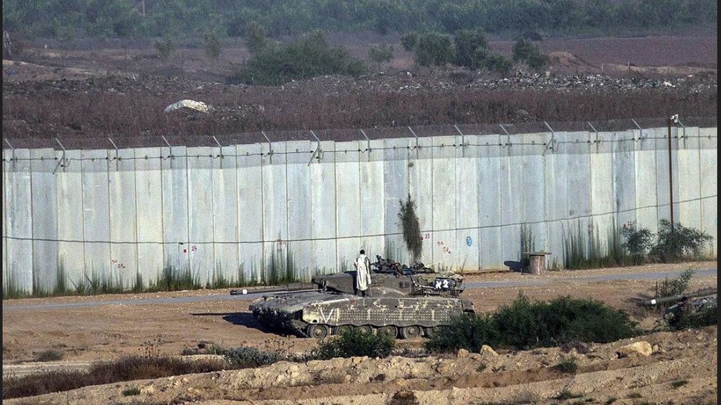 The border wall between Gaza and Israel 