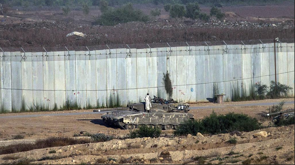 The border wall between Gaza and Israel 