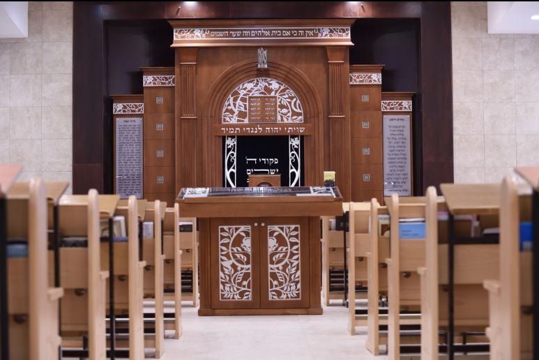Synagogue furniture made at Kibbutz Lavi 