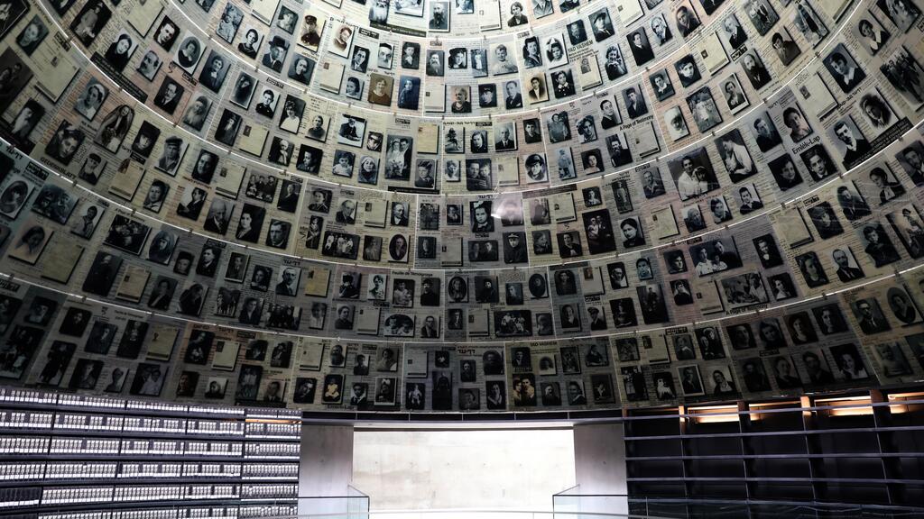 An interior view of a the empty Hall of Names at the deserted Yad Vashem Holocaust Memorial Museum in Jerusalem 