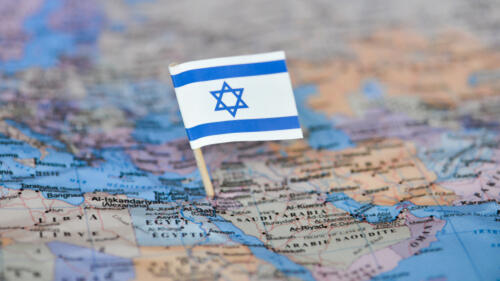 Израиль, флаг, карта. Фото: shutterstock