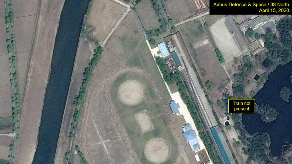   Satellite images showing alleged location of North Korean leader's train 