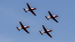 מטוסים מתאמנים לקראת מטס יום העצמאות