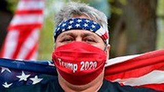 הפגנה ב מסצ'וסטס ארה"ב נגד הגבלות בגלל קורונה