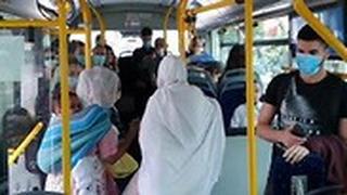 צפיפות בתחבורה הציבורית לאחר ההקלות של משרד הבריאות