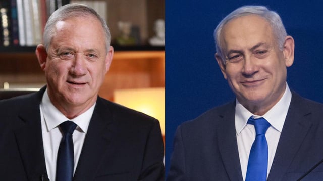 Benny Gantz, and Prime Minister Benjamin Netanyahu