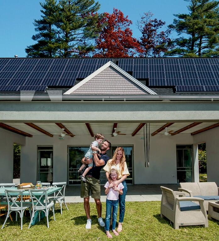 SolarEdge panels on the roof 