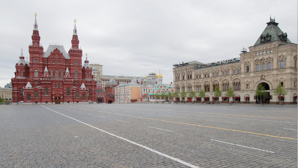 Moscow's Red Square empty due to coronavirus restrictions 