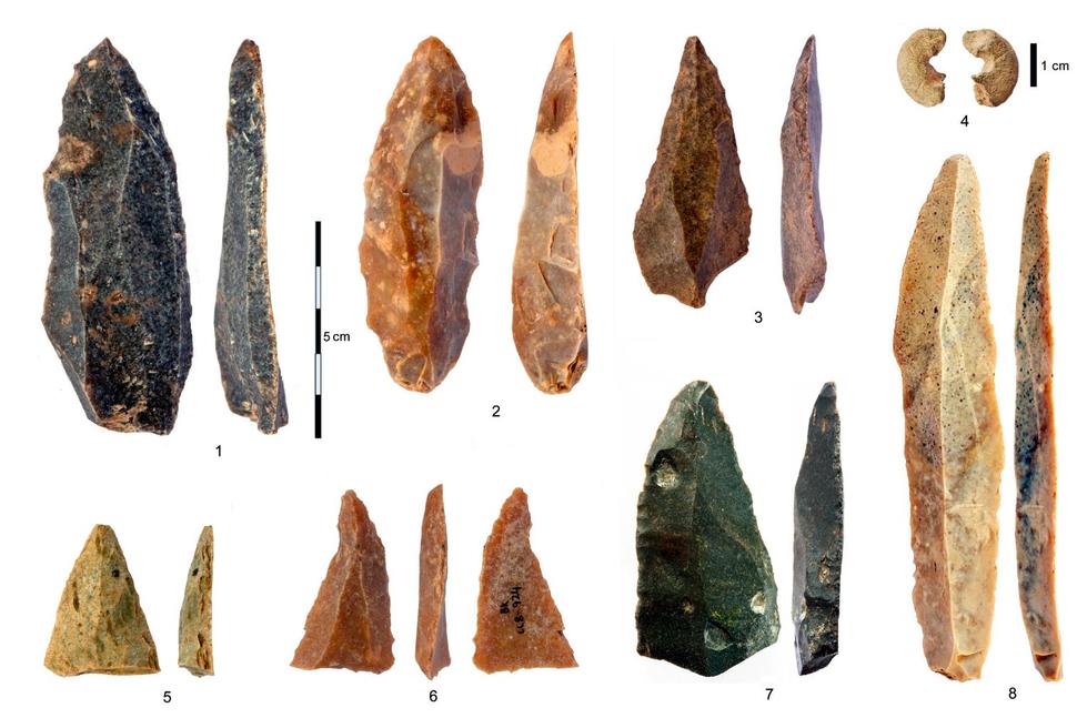 Stone artifacts from the Initial Upper Paleolithic discovered in the Bacho Kiro Cave in Bulgaria