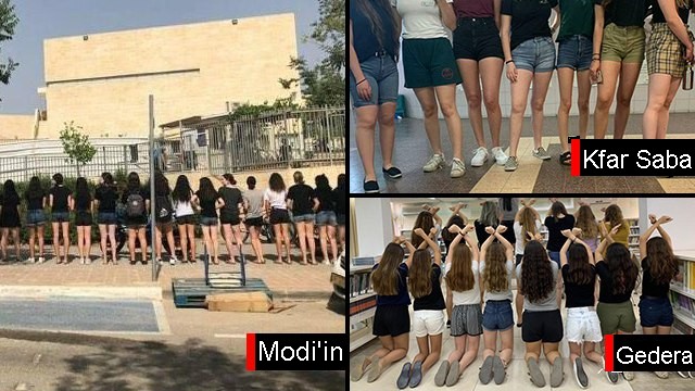 Israeli schoolgirls don shorts to protest 'sexist' dress code 