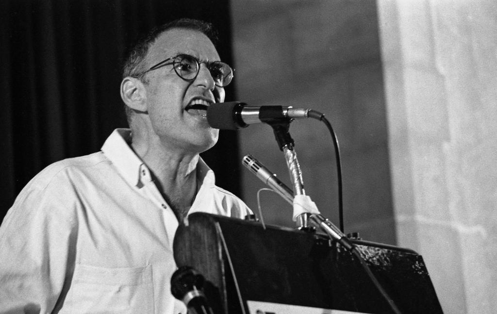 Larry Kramer at an AIDS conference in New York in 1987 