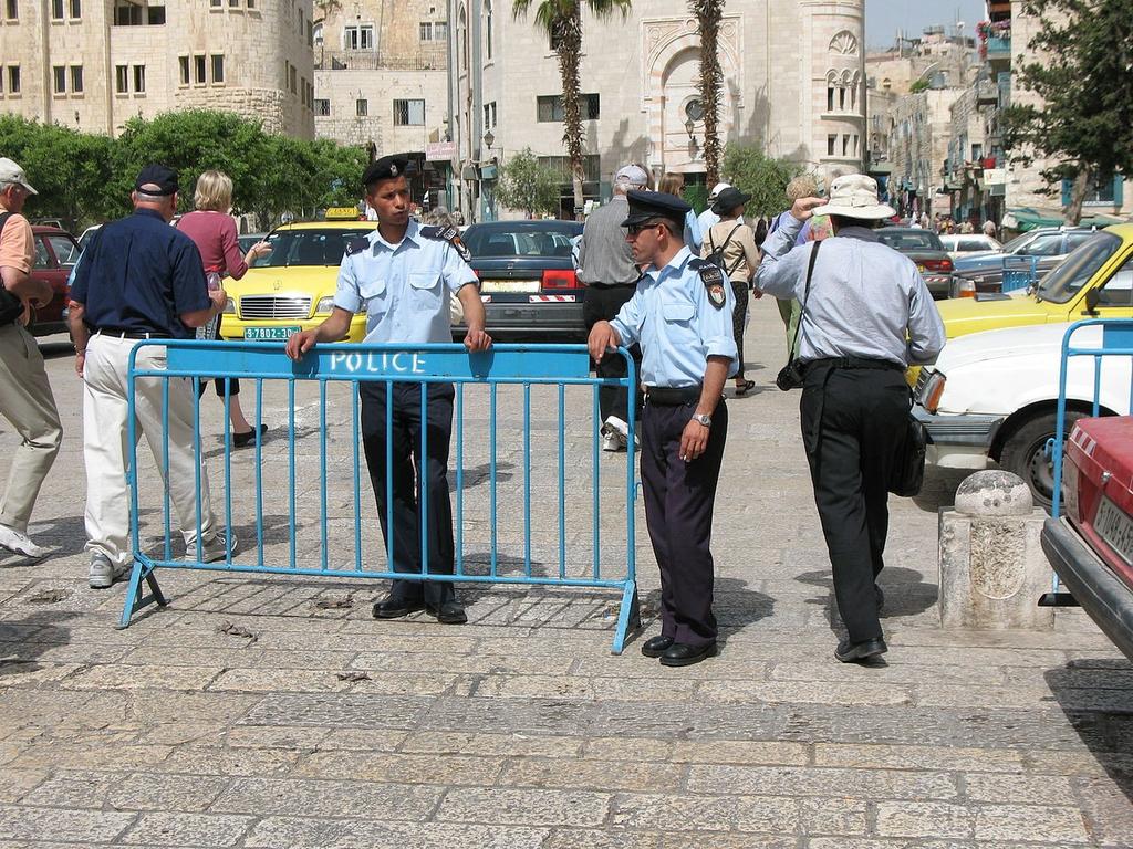 Palestinian police in Bethlehem 