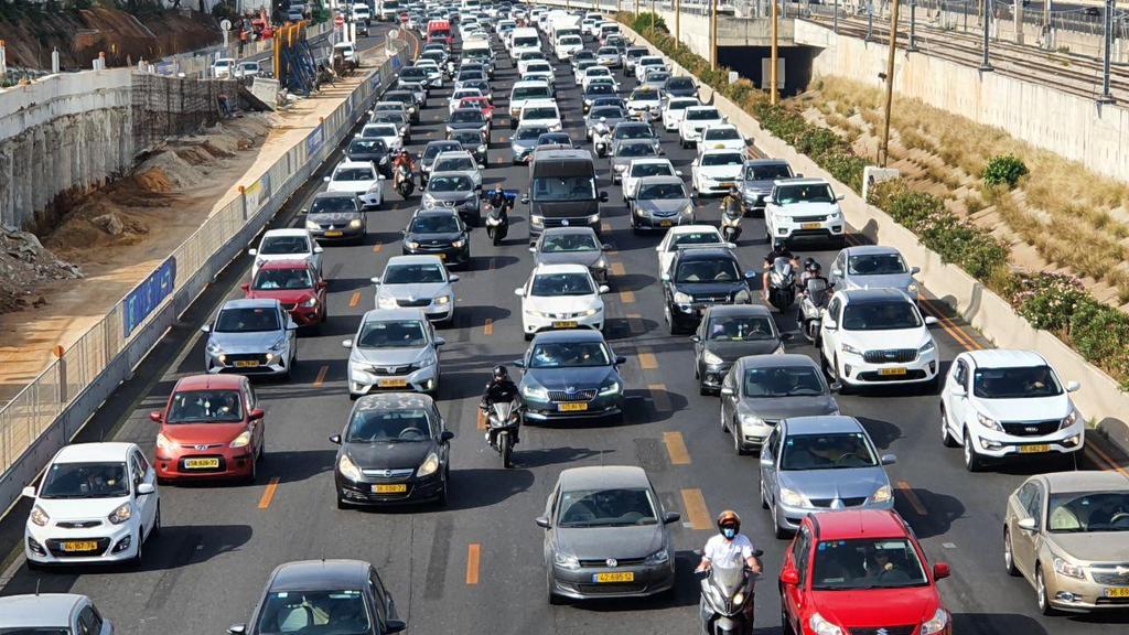 Дорожная пробка в Израиле 