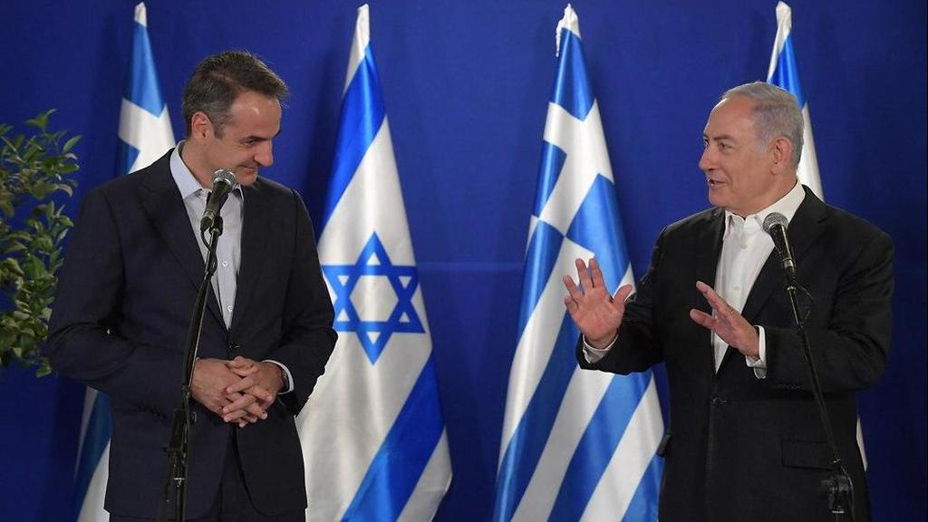 ראש הממשלה בנימין נתניהו וראש ממשלת יוון קיריאקוס מיצוטקיס