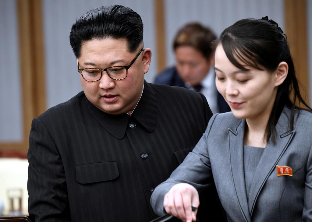 North Korean leader Kim Jong Un and his sister Kim Yo Jong 