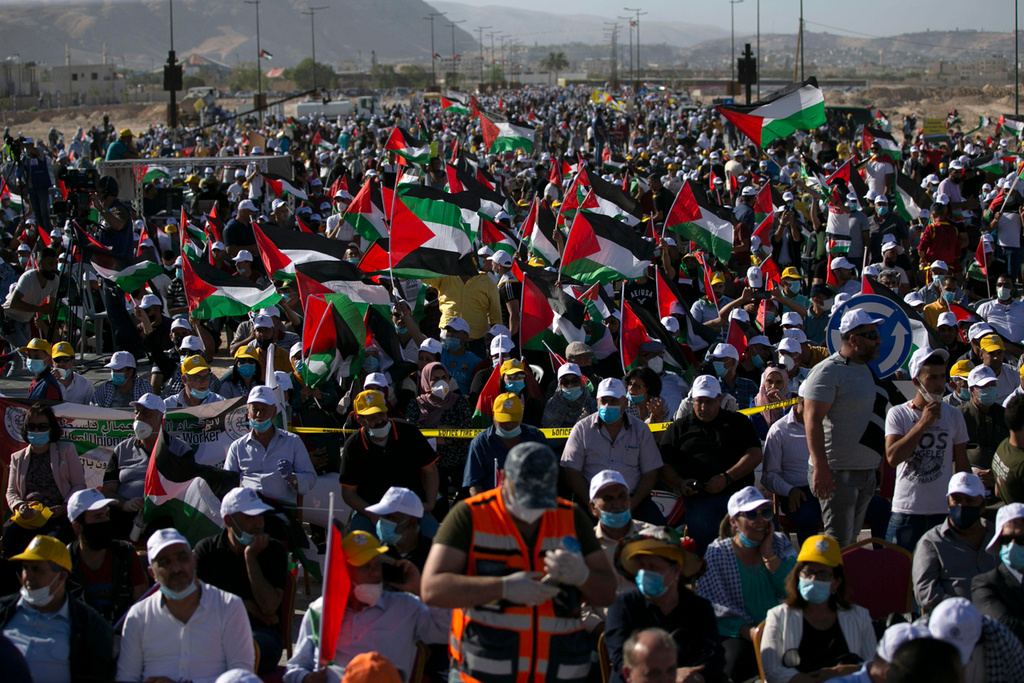 עצרת מחאה של הרשות הפלסטינית נגד תוכנית הסיפוח