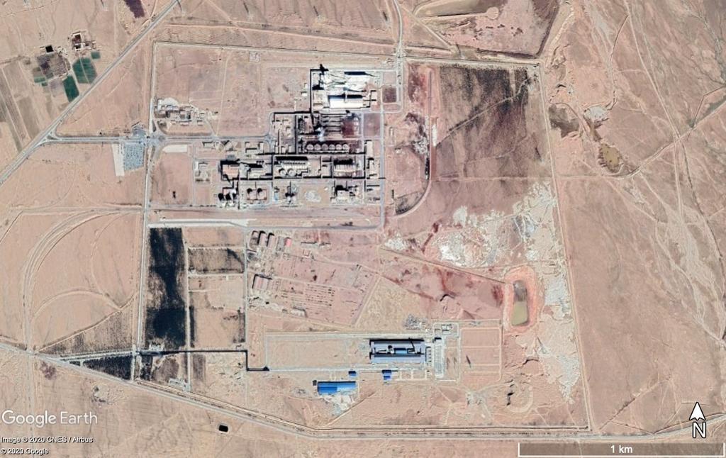 A setallite image of the aluminum plant in Jajarm 