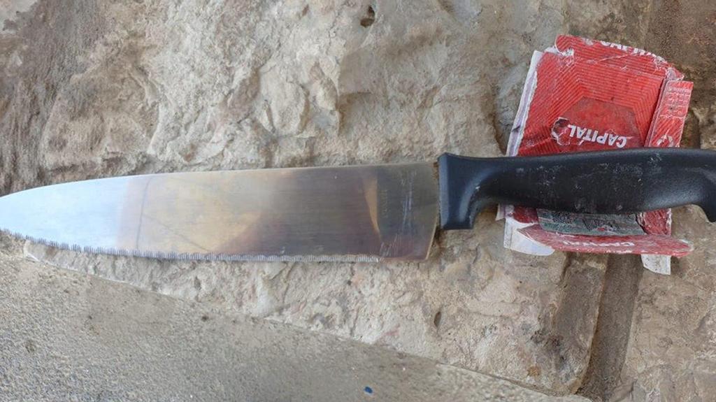 הסכין של המחבל החשוד ממעבר קלנדיה