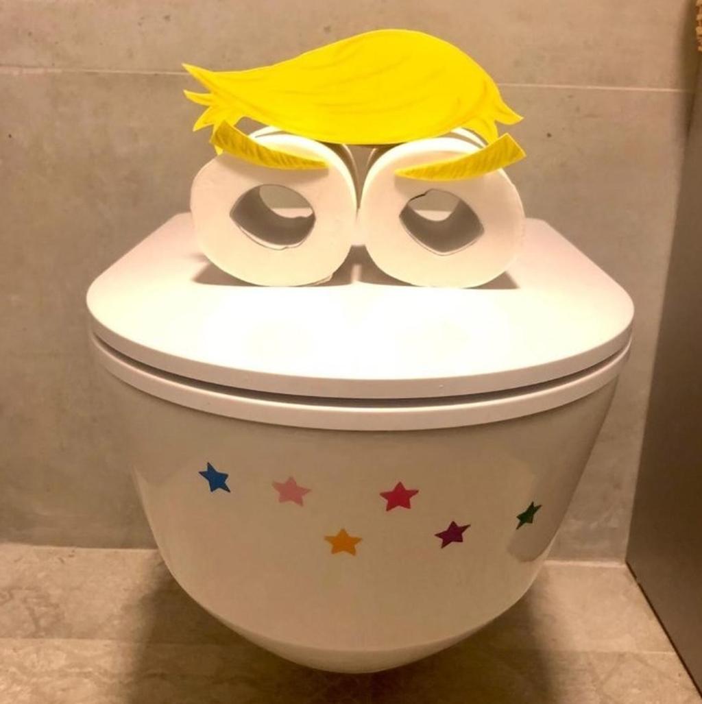 Трамп из туалетной бумаги. Работа и фото: Нили Кейнан