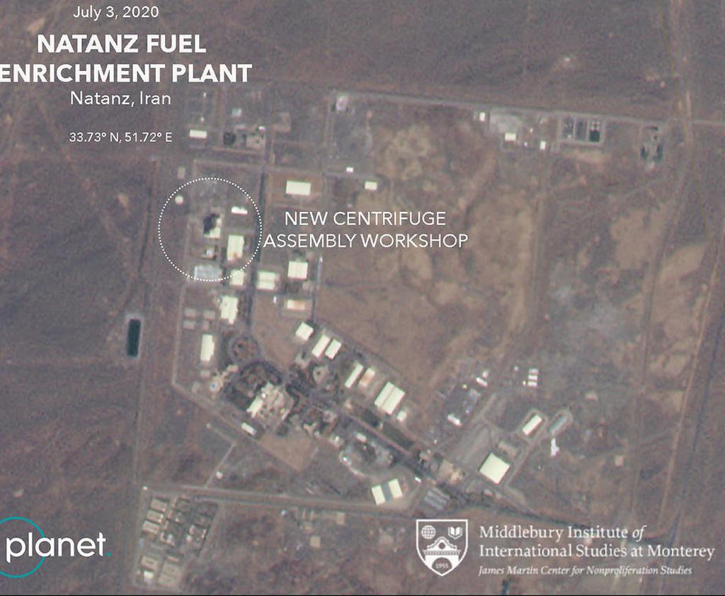צילום לוויין של המתקן ב נתנז איראן