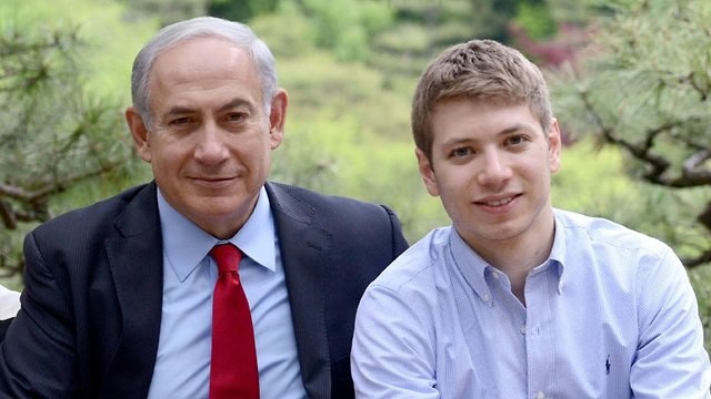 Prime Minister Benjamin Netanyahu and his son Yair Netanyahu 