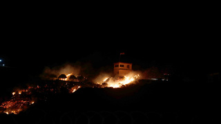 שריפה אחרי תקיפת צה"ל בסוריה