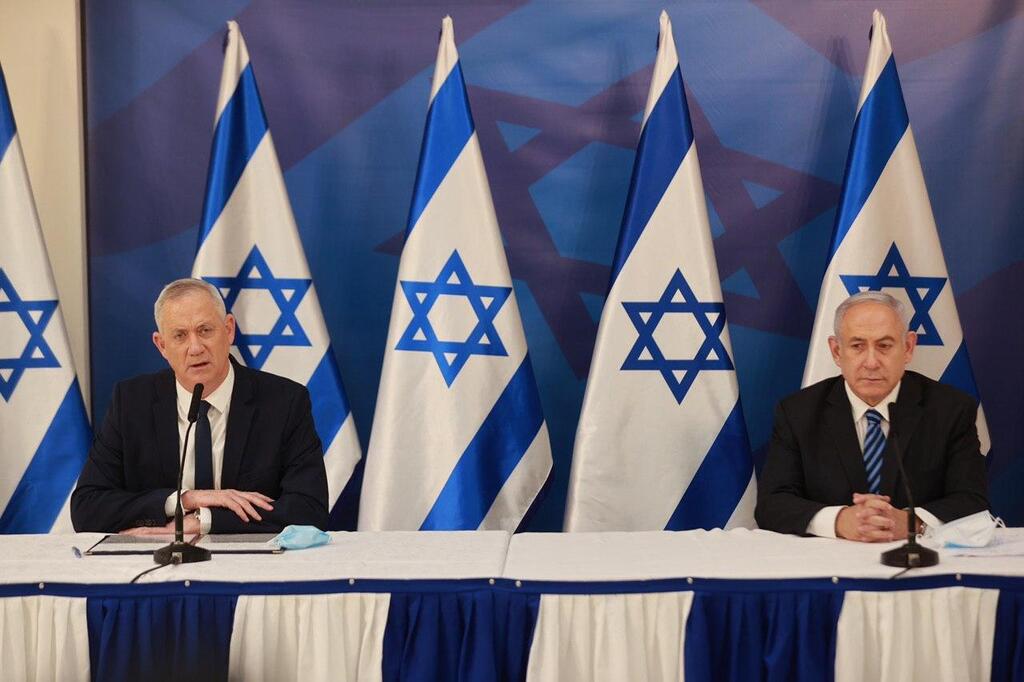 Defense Minister Benny Gantz and Prime Minister Benjamin Netanyahu 