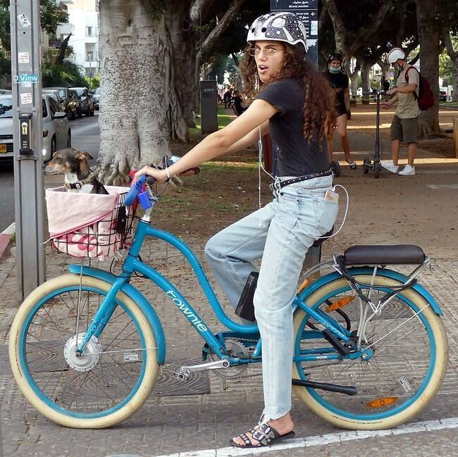נערה על אופניים. שלומית מלכה