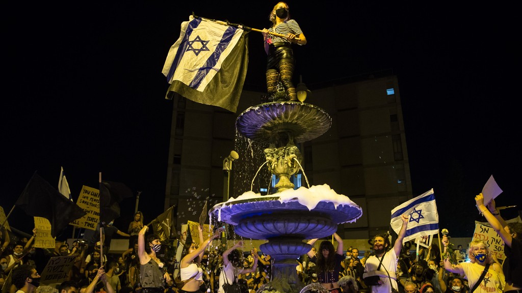 הפגנה נגד בנימין נתניהו ב מעון ראש הממשלה ב ירושלים מעצרים עצורים