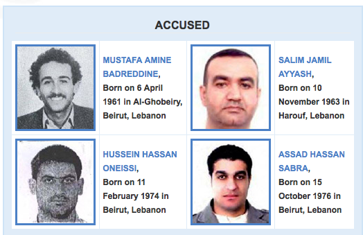 The Hezbollah men named as the alleged killers of Rafik al-Hariri 