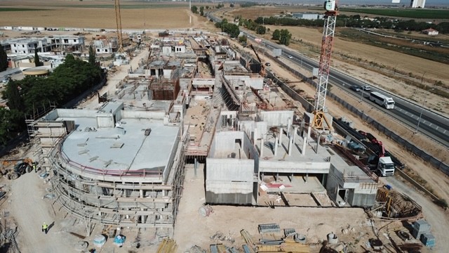 A rehabilitation hospital being built at Aleh Negev 