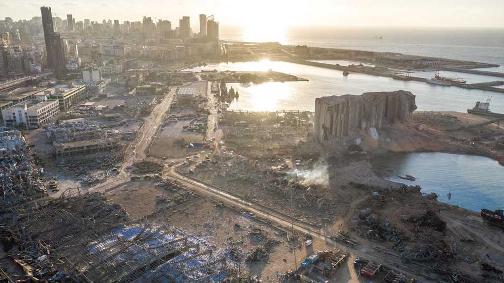 לבנון ביירות פיצוץ אסון נמל 