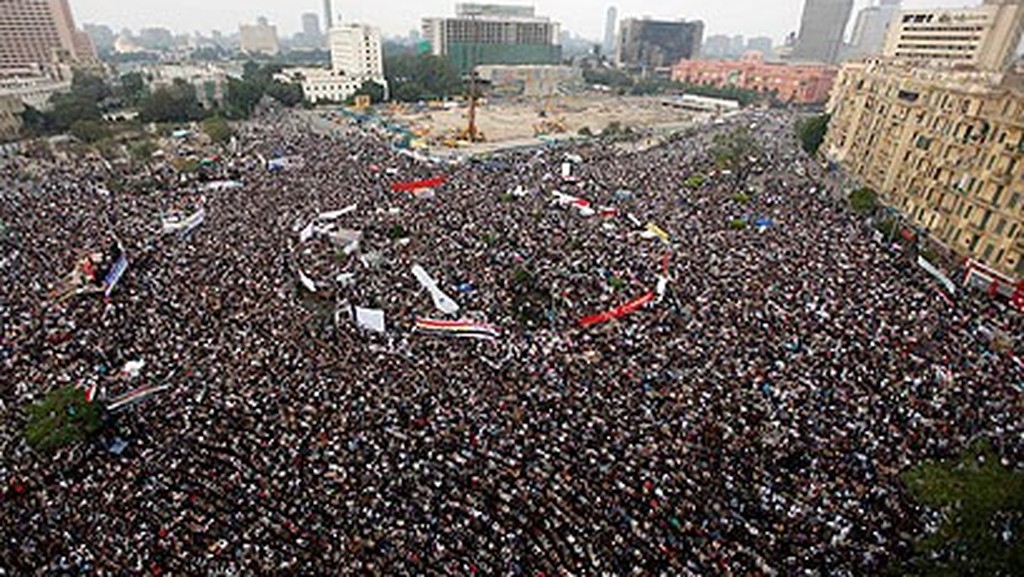 Protests in Cairo's Tahrir Square in 2011 